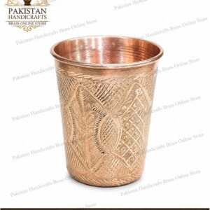 Pure Copper Engraved Glass (Tambay Ka Glass) – Handcrafted Traditional Drinking Tumbler