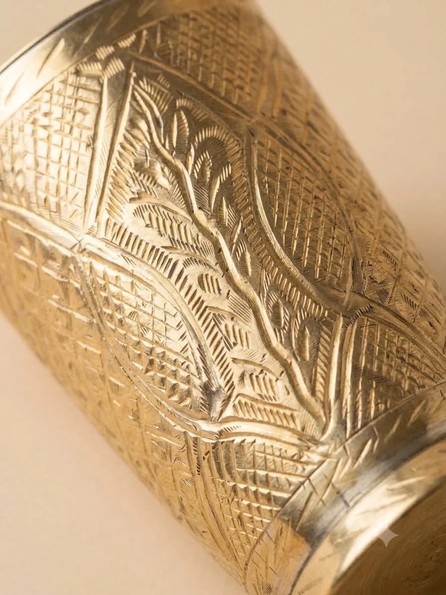 Brass Glass Medium - Traditional Handcrafted Design - Image 2
