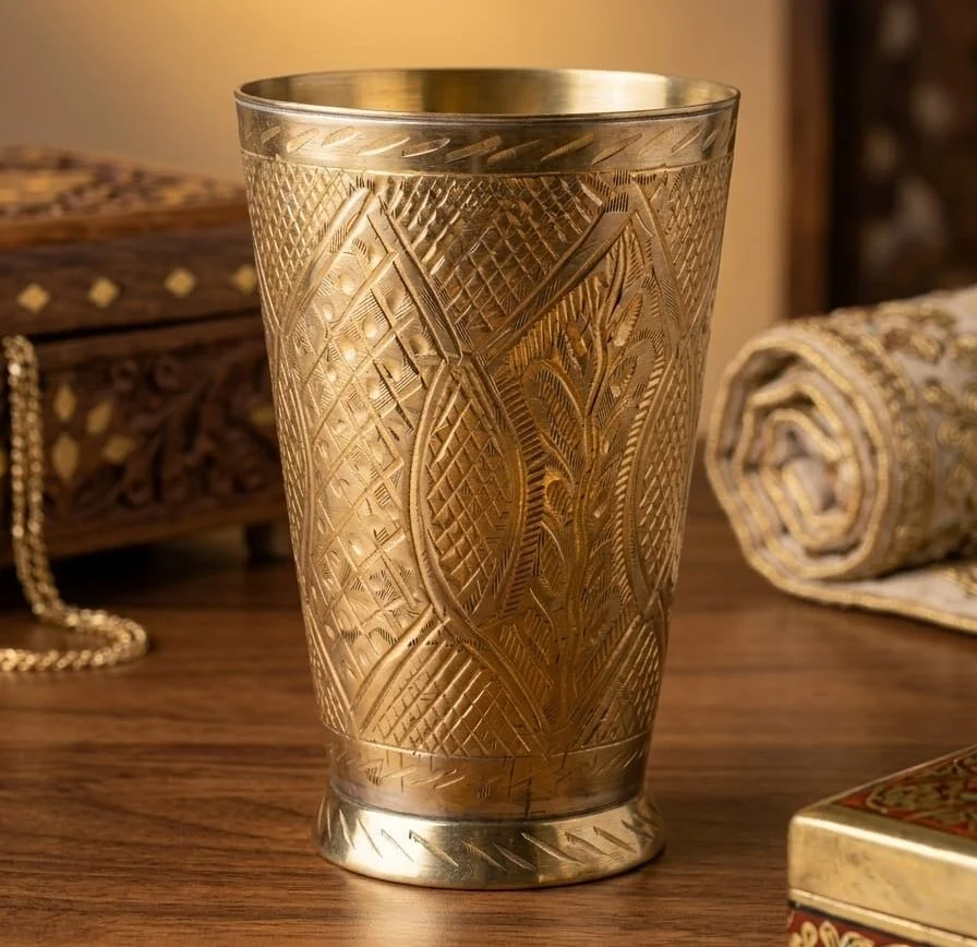 Brass Glass Medium - Traditional Handcrafted Design - Image 3