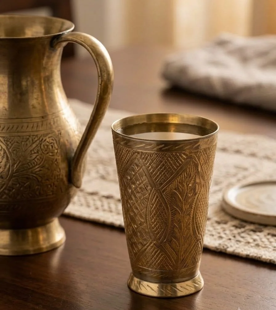 Brass Glass Medium - Traditional Handcrafted Design - Image 4