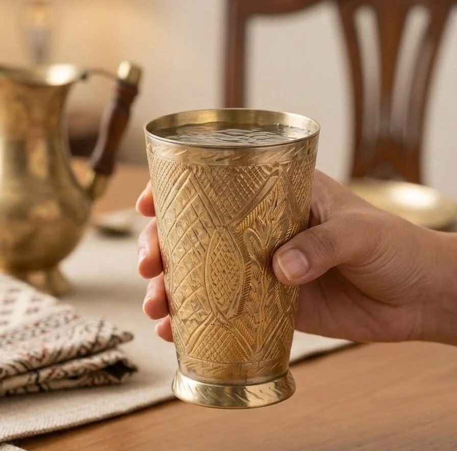 Brass Glass Medium - Traditional Handcrafted Design - Image 5